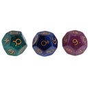 3 Pieces of Pearl 12-sided Astrology Dice for Constellation Divination Toys