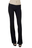 Women Girls Elastic Sports Running Yoga Fitness Gym Pants Black S