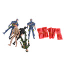 9cm Plastic Paratroopers Action Figure World War II Soldiers Toy - 5 Pieces