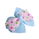 Cute Baby Toddler Double Layered Bow Clip Hair Accessory Headwear Hair Styling Equipment Beauty Supplies Skyblue And Pink