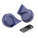 12V Snail Horn Air Horn Double Tone Waterproof Super Loud Blue For Car