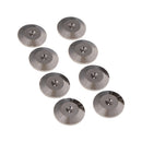 8PCS Speaker Spikes Foot Mats Feet Pads 25*4mm Metal Durable for Hifi Players Gray