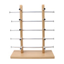 5-Layer Sunglasses Eyeglasses Display Wooden Frame Rack Stand Holder Organizer Silver