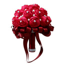 Artificial Rose Wine Red Flower Wedding Bride Hand Flower Home Venue DÃ©cor