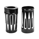 PAIR CNC Cut Billet Fork Boot Slider Cover Cow For Harley Touring 1984-2013