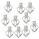 10 Pieces Sliver Love Heart Single Hair Clips DIY Hair Bow Craft Girl Headwear