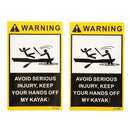 2 Pieces / Set Attention Warning Stickers Kayak Paddles Fishing Boat Canoe Car Truck Motorbike Decals