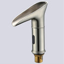 LED Light Deck Mounted Brushed Nickel Sense Faucet Bathroom Basin Cold Hot Mixer Tap