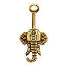 Retro Elephant Navel Piercing Belly Button Ring Gold Women Jewellery