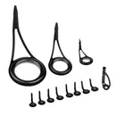 12 Pieces Fishing Rod Guide Top Tip Eye Ring Rod Repair Kit for Rod Building Stainless Steel Frame