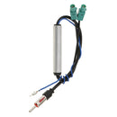 2-FAKRA Two Way to Single Din Car Radio Aerial Antenna Adaptor for Audi VW