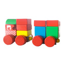 Colorful Baby Toddler Magnetic Train Toys Buliding Wooden Blocks Puzzle Game Educational Stacking Toy