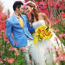 Wedding Bridal Bridesmaid Artificial Sunflower Bouquet Hand Tied Flower