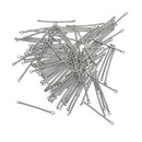 100 Pieces Metal Silver Straight Bar Dangle Connectors Handmade Jewelry Making Findings Charms Accessories for DIY Craft 25mm