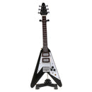1:6 V-Shape Electric Guitar Miniature Dolls House Musical Instrument Music Room Decoration Accessories