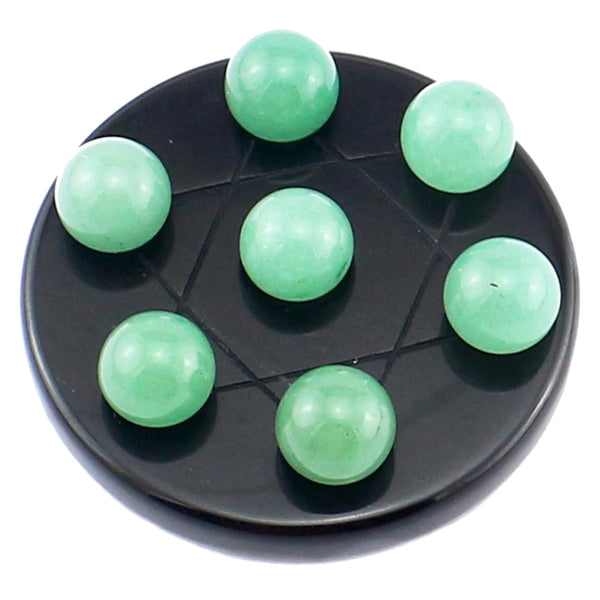 1 Set Natural Semi-Precious Stones 7 Crystal Stars Array Home Decor Green