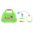 Portable Doctor Nurse Tools and Case Kit Kids Pretend Role Play Toy Gift Green B