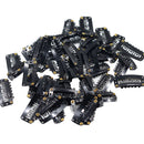 50 Pieces Mixed Size Black Hair Grip Clips Safety Baby Toddler Headwear Decor DIY