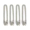 Set of 4 Pieces Miniature Metal Food Clip Tongs Cookware for 1/12 Dollhouse Kitchen Accessories