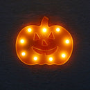 Halloween Pumpkin Orange LED Night Light Lamp Festival Home Prop Decoration Small -Warm White