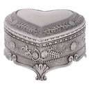 Heart Shape Jewelry Box Flower Sculpture Trinkets Chest Jewelry Organizer