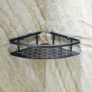 Triangle Shower Shelf Bathroom Storage Basket Rack Rust Resistant Black