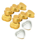 10 Pieces Gold Heart-Shaped Aluminum Foil Melting Hair Remove Wax Small Bowl