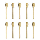 10pcs Wooden Honey Dipper Spoon Drizzle Stick Dip Spiral Server Gadget Tool