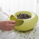 Durable Creative Fashionable Big Lazy Double-Decked Box Plastic Sundry Snack Junk Fruit Serving Tray Stuff Divide Tray Green