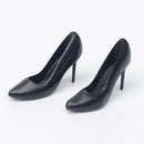 1/12 Scale Miniature Plastic Black High Heel Shoes Furniture for Dolls House Room Woman Figures Accessory Decor