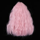 1/4 BJD Long Loose Wave Wig Hairpiece for Dollfie MSD DZ Dolls Clothes Decor Kits Pink