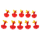 10 Pcs Premium Chicken Waterer Cups Poultry Goose Birds Pigeon Water Bowls