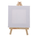 3''x3'' Mini Canvas & Easel Set for Painting Craft Drawing Wedding Table Numbers Hobby Craft Tools, Natural Wooden Easels and Blank Canvas