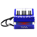 Kids Children Piano Accordion 17 Key 8 Bass Educational Musical Toy Blue