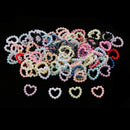 100 Pieces Heart Pearl Resin Flatback Cabochons Scrapbook Embellishment for Wedding Decoration Table Scatter Handmade Accessories