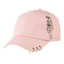 2 Pcs Hip Hop Baseball Cap Outdoor Metal Ring Snapback Casual Trucker Hats