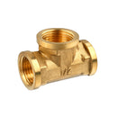1/2'' // 3 Way Brass Female Tee Fitting Pipe Connector T-Junction - Thickened Wall - High and Low Temperature Resistant