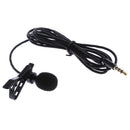 Lavalier Microphone, 3.5mm Lapel Clip-on Omnidirectional Condenser Microphone for iPhone & Android Smartphones , Computer Black