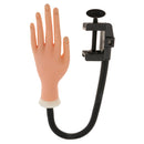 Flexible Nail Art Acrylic Gel Tip Training Hand Adjustable Manicure Practice Fingers Model with Desk Clamp Holder