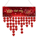 Heart-shaped DIY Wood Birthdays Anniversaries Reminder Calendar