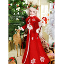 3pcs Long Sleeve Dress Suit for 1/3 BJD Night Lolita Christmas Costume Accessories