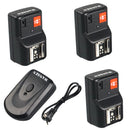 PT-04GY 4 Channels Radio Wireless Remote Flash Trigger+3Receiver for Cameras