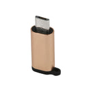 Type C Adapter With Keychain Charger To Micro USB Converter Connector Gold
