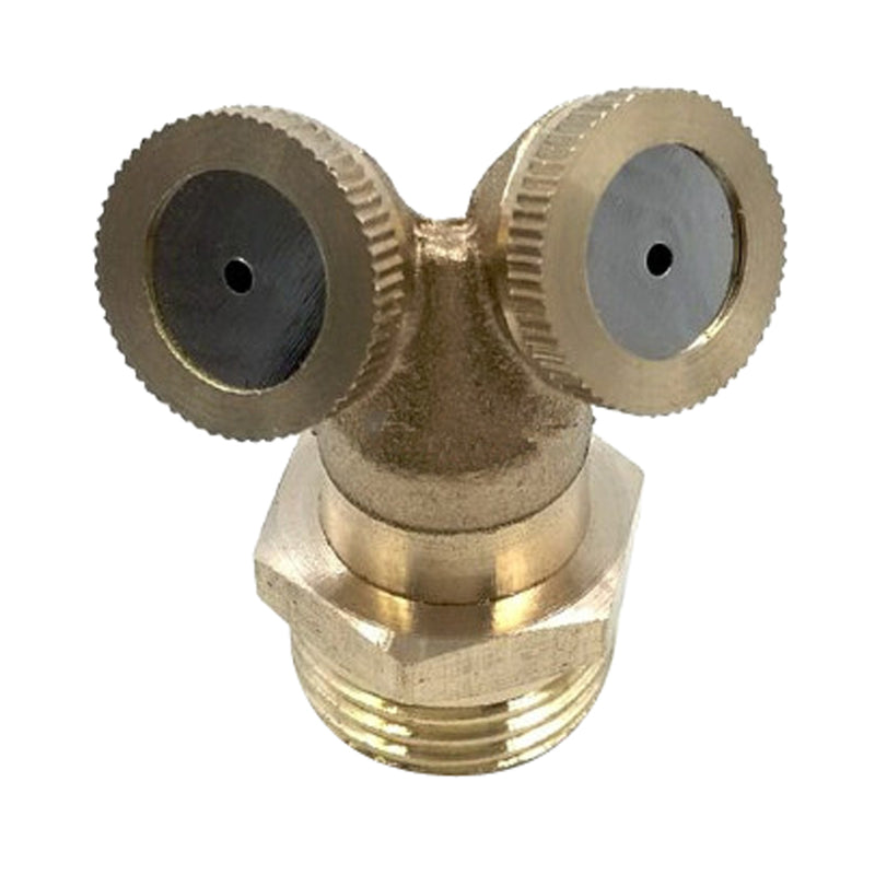 1/2'' Mist Adjustable Garden Hose Nozzle Sprinkler Irrigation Watering 2Hole