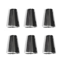 6 Pieces / Set Conical Bell Stopper Cord Ends Lock Stopper Metal Toggle Clip for Paracord Clothes - Silver
