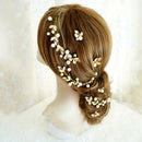 Stylistic Bridal Head Piece Band Handmade Faux Pearl Hair Accessories