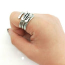 Fashion Feather Ring for Women Girls Leaf Jewelry Ring Adjustable