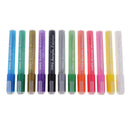 12 Colors Acrylic Paint Markers Pen, Art Permanent Paint Pens for Painting on Rock, Glass, Canvas, Fabric, Metal, Wood, Ceramic