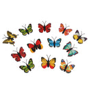 12 PCS Plastic Simulation Butterfly Action Figures Anima Insects Model Kids Educational Toy Gift
