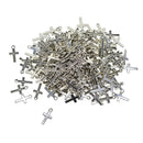 200 Piece Silver Mini Alloy Cross Shaped Charms Pendants DIY Jewelry Making Findings Accessories